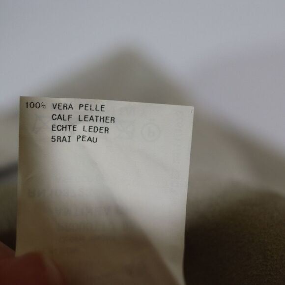 Armani Collezioni Vintage 90s Tan Calf Leather Pants – Designer Size 10 - Picture 16 of 16